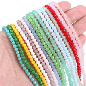 95pcs/Bag 4mm Glass Beads Round Loose Spacer Beads For Handmade Bracelet Necklace Jewelry Making DIY Crafts Accessories