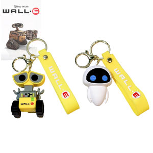 Wall-E Eve Keychain Cartoon Badge Cute Robot Story Walle Pendant Accessories Bag Charm Key Chain Decoration for kids Boy Gifts