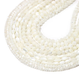 ลูกปัดดิสก์วงกลมกลมลูกปัดเปลือกหอยธรรมชาติ5-30ชิ้น/ถุงสำหรับเครื่องประดับทำเครื่องเพชร DIY