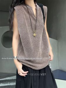 NANSSE | Áo Thun Không Tay Nhẹ Thoáng Khí Chất Liệu Vintage cho Nam