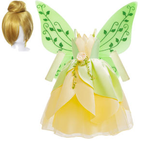 Green Princess Gowns for Girls Woodland Fairy Costume Birthday Dress Luxury Kids Forest Costume