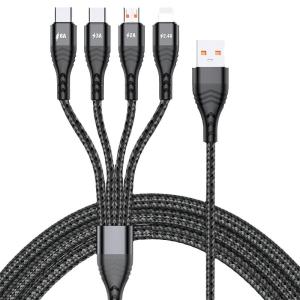 Earise | Super Fast Charge Triple合一 Four-way Data Cable Android Apple Huawei Xiaomi USB Type-C Car Multifunction Universal Charging Line