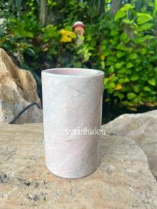 แจกันดอกไม้หินอ่อน(ทรงกระบอก)