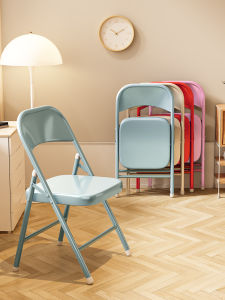 Home Use Folding Iron Art Back Chair Dining Chair Internet Famous Photo Taking Chair Dormitory Study Computer Chair Ins Style