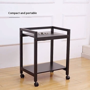 2 Tier Modern Coffee Tea With Wheels Table Bedside Table Side Table Corner Table Multi-Functional
