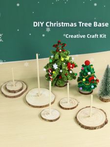 TAOQUMAO | Đế Cây Thông Giáng Sinh Bằng Gỗ DIY cho Ống Sạch & Quả Thông