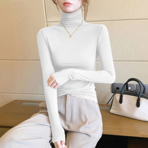 เสื้อเชิ้ตคอตั้งสีดำโมดอล ทรงเข้ารูป แขนยาว ทรงเข้ารูป แฟชั่นฤดูใบไม้ร่วง/ฤดูหนาว สำหรับผู้หญิง ใส่ด้านนอก