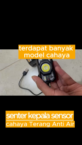 senter kepala super terang anti air model sensor banyak model cahaya