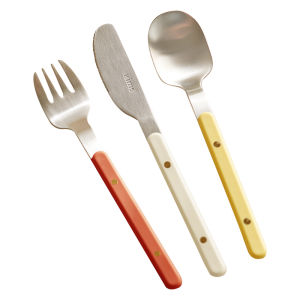 KIMS COOK | Stainless Steel Steak Knife Fork Spoon Set 3 Pieces