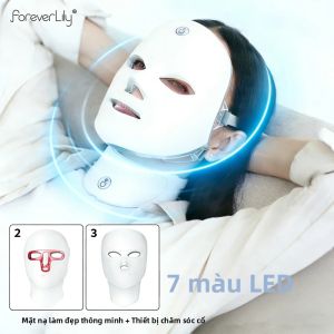 foreverlily | Mặt Nạ LED 7 Màu Chăm Sóc Da Dùng Tại Nhà Thiết Bị Làm Đẹp Không Dùng Điện Chất Liệu Nhựa