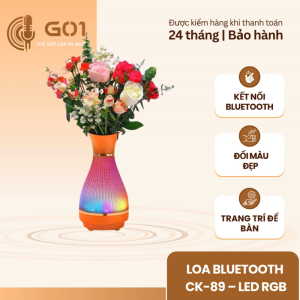Loa bluetooth CK89 với led rgb thiết kế decor để bàn và tạo không gian làm việc sáng tạo đa sắc