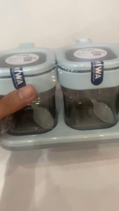 Bộ 4 Hủ Gia Vị Nắp Nhựa Cao Cấp Kèm Muỗm