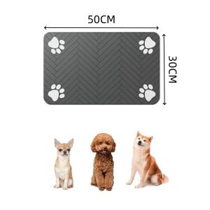 Winter Feeding Mat-Absorbent Pet Placemat for Food and Water Bowl with Waterproof Rubber Backing Quick Dry Water Mat for Dog Cat