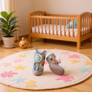 Dewang Star pet shoes mesh rotating button small dog dog 2 pcs mesh upgraded version