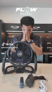 Flow Energy - FS01 พัดลมแบตเตอรี่รุ่น DL888 Flow Storm พกพาง่าย ใช้งานได้อย่างยาวนาน