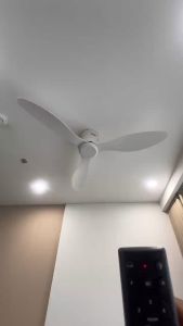 Quạt Trần 3 Cánh Cho Căn Hộ Chung Cư Không Gian Nhỏ Trần ThấpĐộng Cơ Dc Siêu MátĐiều Khiển Từ Xa 6 Tốc Độ Gió