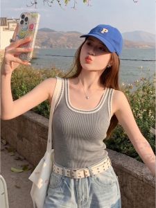 DVDK | Color Block Slim Fit U-Neck Vest for Summer