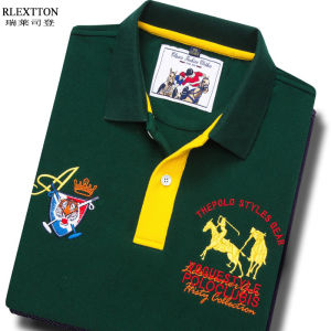 Summer Short-Sleeved Mens T-shirt Lapel Polo Shirt Competition Golf Jersey Clothing Genuine Breathable Sports Brand