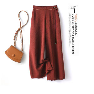 Quần Ống Rộng Thanh Lịch Mới Mùa Xuân Thu Phong Cách Trung Hoa Cổ Điển Cao Cấp Cho Nữ Quần Dài Thường Ngày Bằng Vải Polyester