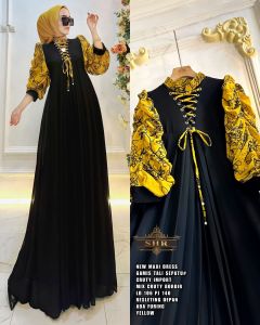 gamis muslimah shr code tali sepatu