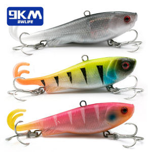 Soft Fishing Lures Jig Head Swim Lure Split Tail Swimbaits with Treble Hooks For Saltwater Freshwater Bass Fishing Trout Walleye