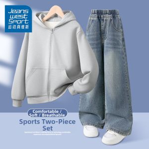 JEANSWEST SPORT | Hooded Cardigan Kids Outerwear Black