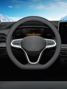 Universal Car Steering Wheel Cover Mens Womens Thin Sweat Absorbent Non-Slip Breathable D-Shaped Leather Protection Handle