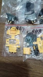 Chenghaoran 1/2Set XT60E-F Fixed Female Socket With Dust Cover Battery Interface Connector With Wire XT60E-F. B Black Suit