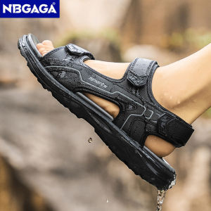 NBGAGA | Outdoor Mens Sandals Casual Anti-Slip Soft Bottom Hiking Beach Flat Shoes Summer Open-Toe Brathable Walking Sandials