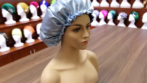 Hair Bonnet Silk Satin Berkualitas High Dua Lapis Desai/Pelindung Rambut Rontok & Topi Tidur Wanita (Double Layer Cap)