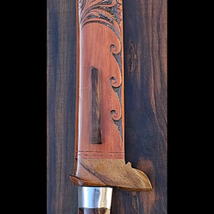 Pisau Tebas Kopak Rawing - Baja Full Tang Rasamala dengan Ukiran Artistik