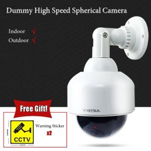 Creative Dummy Fake Spherical High Speed Camera Flashing LED Fake Dome Camera CCTV Surveillance Security System Indoor Outdoor