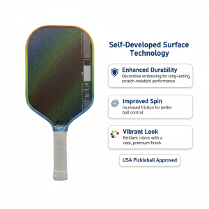 rough surface Persesus Pro IV BEN JOHNS Thickness TFP Foam GEN4 Core Thermoformed Toray T700 Carbon Fiber Pickleball Paddles