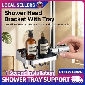 Soap Storage Shower Shelf Anti-rust No Drill Rak Mandi Space Saving For Bathroom 16-28mm
