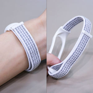 Strap for Xiaomi Band 8 Active Adjustable Wristband Women Men Nylon Loop Band for Redmi Smart Band 2 Tali Jam Pintar