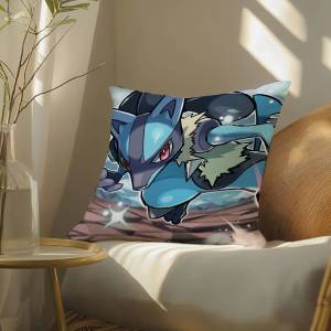 Bandai | Pokemon Anime Scene Collection Plush Pillow Cover Soft Short Plush Cushion Cover For Sofa Bedroom Home Decor Gift