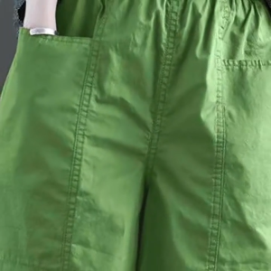 Womens wide leg pants summer new high waisted elastic slimming pocket fashionable beach loose casual A-line pants