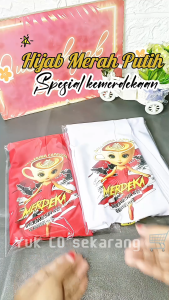 jilbab anak merah putih spesial kemerdekaan hijab ballerina merdeka 3-8 tahun