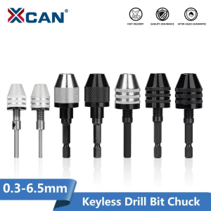 XCAN Mini Drill Chuck Keyless 0.3-3.4mm 0.3-6.5mm 0.3-8mm Hex Round Shank Chuck Adapter Drill Drilling Converter Tool