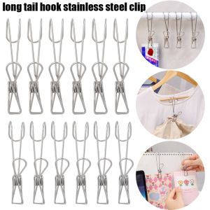 5/10PCS Stainless Steel Clothes Peg Towel Clip Multipurpose Laundry Clothes Socks Peg Kitchen Organizer Hook Clothespin