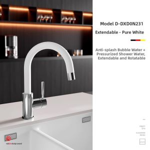 DXD | Pull-Out Triple-Function Kitchen Faucet & Large Single-Basin Sink