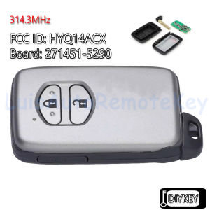 2 Buttons Smart Remote Car Key Fob 314.3MHz for Toyota Land Cruiser Prado 2010-2017 FCC ID: HYQ14ACX Board: 271451-5290