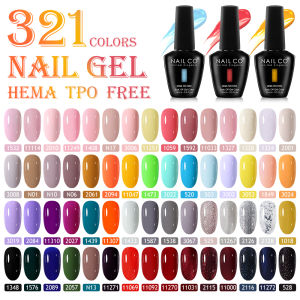 NAILCO Hema Tpo Free 15ml Gel Nail Polish Soak Off UV LED Semi Permanent Base Top Coat Gel for Nail Art Varnish Nail Supplies