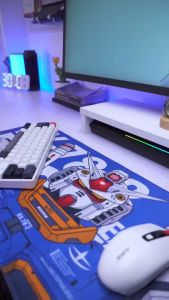 Zeus x Gundam (X-30) Extended Mouse Mat: Soft & Smooth Gaming Experience