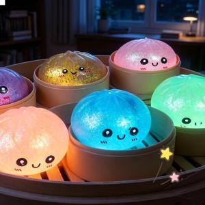 Luminous mystery dumpling squishy toy glitter dumplings squishy random Stress relief toys for kids Squeeze Toys