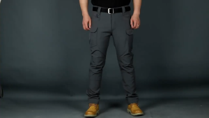 IX7 Tactical Pants And Elastic Waterproof New Summer Cargo Pants Casual Trousers Men Wear-Resisting Multi-Pockets Quick Dry Outdoor Hiking Work Trousers Men