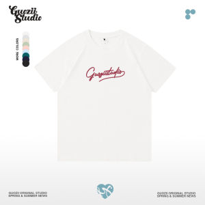 Pure Cotton Short Sleeve T-Shirt Womens Shoulder 2025 Summer round Neck American Retro Top Casual Trendy Brand Lightweight Comfortable