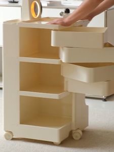 รถเข็นเคลื่อนที่สร้างสรรค์ โต๊ะเก็บของสไตล์นอร์ดิก โซฟาข้าง ตู้วางของว่าง ตู้ข้างเตียง ตู้ข้างเตียงสไตล์เรียบง่าย ห้องนั่งเล่นในบ้าน