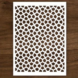 1PC A4 Geometric Honeycomb Stencil Template Tile Pattern Painting Stencil for Wall Floor DIY Decor