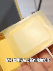 GUOXIAONIU Oil Blotting Paper with Mirror and Puff – Portable Oil Control Sheets for Face Shine-Reducing Blotting Paper for Women & Men